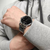 Emporio Armani Luigi Quartz Black Dial Silver Steel Strap Watch For Men - AR2499 Buy Now By Emporio Armani