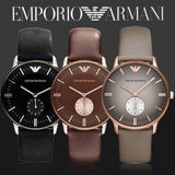 Emporio Armani Classic Brown Dial Brown Leather Strap Watch For Men - AR0383 Buy Now By Emporio Armani