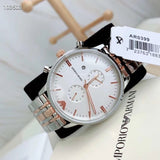 Emporio Armani Chronograph White Dial Two Tone Steel Strap Watch For Men - AR0399 Buy Now By Emporio Armani