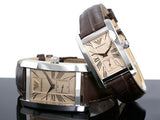 Emporio Armani Classic Beige Dial Brown Leather Strap Watch For Men - AR0154 Buy Now By Emporio Armani