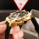 Guess Third Gear Multifunction Black Dial Black Rubber Strap Watch for Men - GW0334G2 Buy Now By Guess