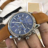 Michael Kors Lexington Chronograph Blue Dial Brown Leather Strap Watch For Men - MK8537 Buy Now By Michael Kors