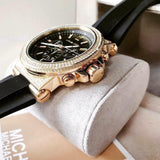 Michael Kors Dylan Chronograph Black Dial Black Rubber Strap Watch For Women - MK8556 Buy Now By Michael Kors