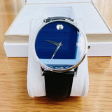 Movado Museum Classic Blue Dial Black Leather Strap Watch for Men - 0607197 Buy Now By Movado