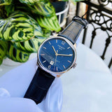 Tissot Chemin Des Tourelles Powermatic 80 Blue Dial Blue Leather Strap Watch for Men - T099.407.16.047.00 Buy Now By Tissot