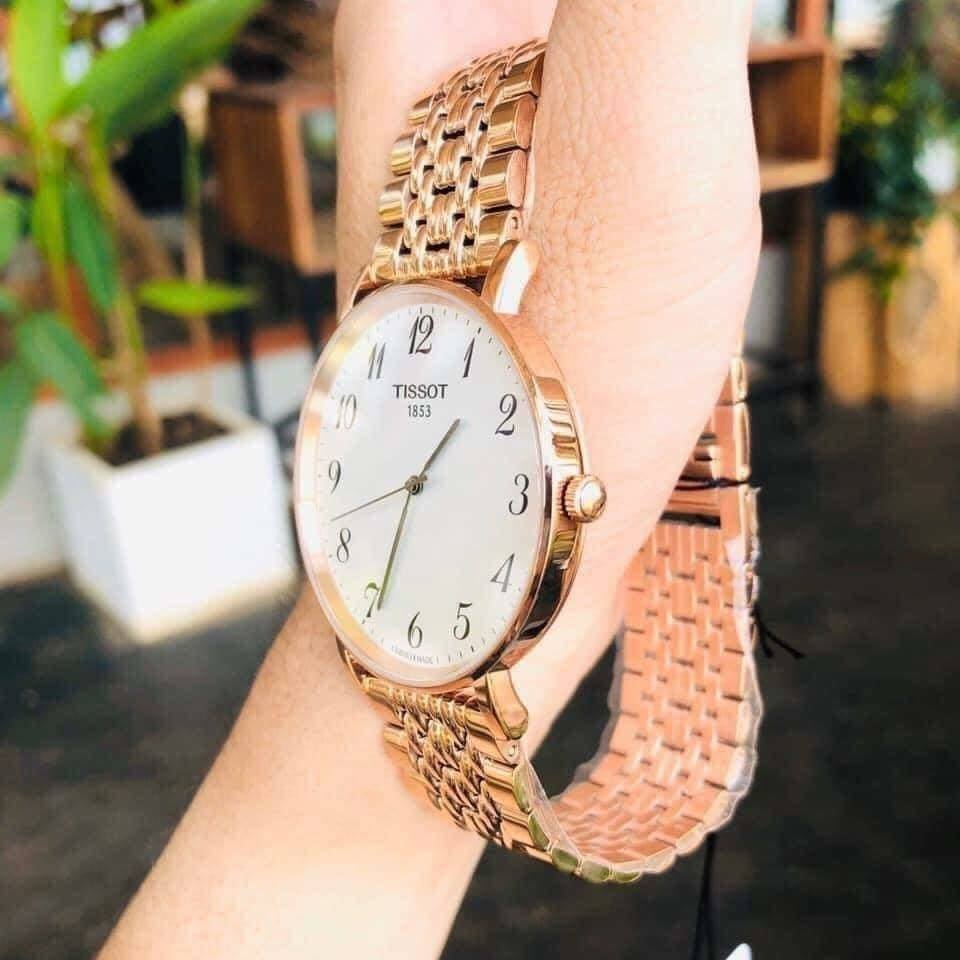 Tissot T Classic Everytime White Dial Rose Gold Mesh Bracelet Watch for Men - T109.610.33.032.00 Buy Now By Tissot