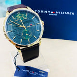 Tommy Hilfiger Hunter Green Dial Brown Leather Strap Watch for Men - 1791607 Buy Now By Tommy Hilfiger
