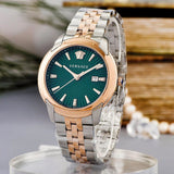 Versace V-Urban Green Dial Two Tone Steel Strap Watch for Men - VELQ00619 Buy Now By Versace