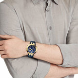 Versace V-Race Multifunction Quartz Blue Dial Blue Leather Strap Watch For Men - VEBV00219 Buy Now By Versace