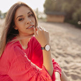 Calvin Klein Even White Dial Black Leather Strap Watch for Women - K7B236C6 Buy Now By Calvin Klein