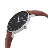 Daniel Wellington Classic Petite St Mawes Black Dial Brown Leather Strap Watch For Women - DW00100181 Buy Now By Daniel Wellington