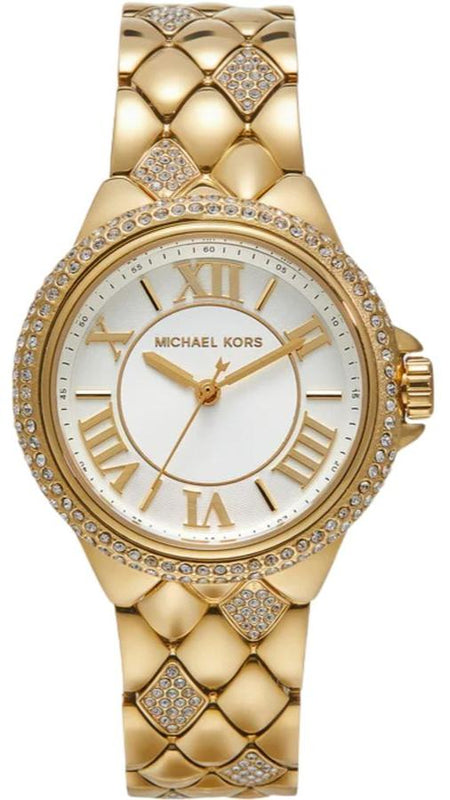 Michael Kors Camile Analog White Dial Gold Steel Strap Watch for Women - MK4801 Buy Now By Michael Kors