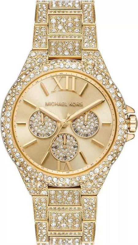 Michael Kors Camille Pavé Crystals Gold Dial Gold Steel Strap Watch for Women - MK6958 Buy Now By Michael Kors
