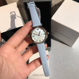 Emporio Armani White Dial Light Blue Leather Strap Watch For Women - AR11002 Buy Now By Emporio Armani