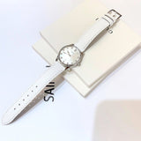 Gucci G-Timeless Mother of Pearl White Dial White Leather Strap Watch For Women - YA126597 Buy Now By Gucci