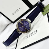 Gucci Interlocking G Blue Dial Blue Leather Strap Watch For Women - YA133322 Buy Now By Gucci