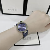 Gucci Interlocking G Blue Dial Blue Leather Strap Watch For Women - YA133322 Buy Now By Gucci