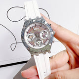 Guess Glitz Pride Limited Edition White Dial White Rubber Strap Watch for Women - GW0407L4 Buy Now By Guess