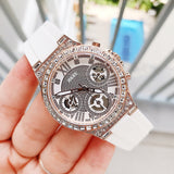 Guess Moonlight Diamonds White Dial White Rubber Strap Watch for Women - GW0257L2 Buy Now By Guess