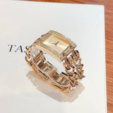 Guess MOD Heavy Metal Diamonds Gold Dial Gold Steel Strap Watch for Women - W0072L1 Buy Now By Guess