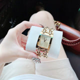 Guess Mod Heavy Metal Gold Dial Gold Steel Strap Watch For Women - W1117L2 Buy Now By Guess