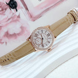 Michael Kors Mini Everest Crystals White Dial Brown Leather Strap Watch for Women - MK4719 Buy Now By Michael Kors