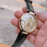 Michael Kors Sawyer Champagne Dial Black Leather Strap Watch for Women - MK2433 Buy Now By Michael Kors