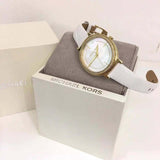 Michael Kors Cinthia Mother of Pearl Dial White Leather Strap Watch for Women - MK2662 Buy Now By Michael Kors