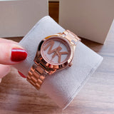 Michael Kors Slim Runway Rose Gold Dial Rose Gold Steel Strap Watch for Women - MK3549 Buy Now By Michael Kors