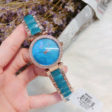 Michael Kors Parker Blue Mother of Pearl Dial Two Tone Steel Strap Watch for Women - MK6491 Buy Now By Michael Kors