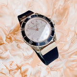 Michael Kors Everest Analog Rose Gold Dial Black Silicone Strap Watch For Women - MK7358 Buy Now By Michael Kors