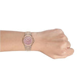 Michael Kors Lennox Three Hand Crystals Rose Gold Dial Rose Gold Steel Strap Watch For Women - MK6992 Buy Now By Michael Kors