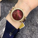 Michael Kors Parker Mother of Pearl Red Dial Two Tone Steel Strap Watch for Women - MK6427 Buy Now By Michael Kors