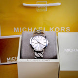 Michael Kors Runway Three-Hand Silver Dial Silver Steel Strap Watch for Women - MK7474 Buy Now By Michael Kors