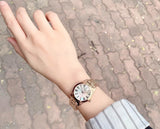 Tissot T Wave Mother of Pearl Dial Rose Gold Steel Strap Watch For Women - T112.210.33.113.00 Buy Now By Tissot