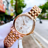 Tissot T Classic Carson Premium Automatic White Dial Rose Gold Steel Strap Watch for Men - T122.407.33.031.00 Buy Now By Tissot