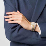 Versace Audrey Quartz White Dial Two Tone Steel Strap Watch for Women - VELR00519 Buy Now By Versace