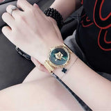 Versace Palazzo Empire Greca Green Dial Gold Mesh Bracelet Watch for Women - VEDV00819 Buy Now By Versace