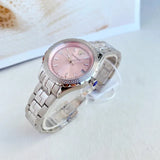 Versace Hellenyium Pink Dial Silver Steel Strap Watch for Women - V12010015 Buy Now By Versace