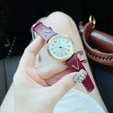 Versace V-Twist Silver Dial Red Leather Strap Watch for for Women - VELS00519 Buy Now By Versace