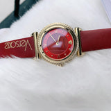 Versace V-Motif Red Dial Red Leather Strap Watch for Women - VERE00418 Buy Now By Versace