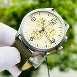 Tissot T Sport Chrono XL Beige Dial Green Nylon Strap Watch for Men - T116.617.37.267.00 Buy Now By Tissot