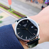 Tissot T Classic Tradition Black Dial Black Leather Strap Watch For Men - T063.610.16.057.00 Buy Now By Tissot