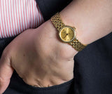 Tissot Lovely Gold Dial Gold Steel Strap Watch For Women - T058.009.33.021.00 Buy Now By Tissot