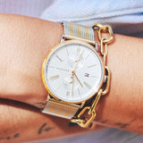 Tommy Hilfiger Jenna Quartz White Dial Two Tone Mesh Bracelet Watch for Women - 1782074 Buy Now By Tommy Hilfiger