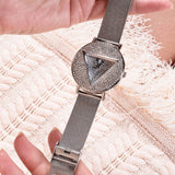 Guess Iconic Diamonds Silver Dial Silver Mesh Bracelet Watch For Women - GW0477L1 Buy Now By Guess