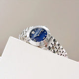 Versace Daphnis Analog Blue Dial Silver Steel Strap Watch for Women - VEOCA0124 Buy Now By Versace