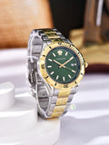 Versace Hellenyium Quartz Green Dial Two Tone Steel Strap Watch For Men - VE3A00720 Buy Now By Versace