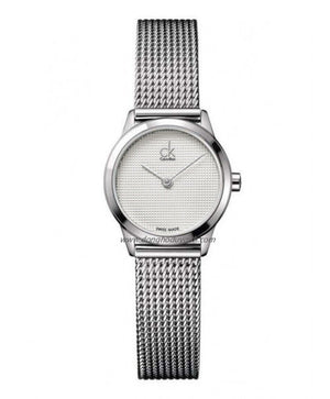Calvin Klein Minimal White Dial Silver Mesh Bracelet Watch for Women - K3M2312Y Buy Now By Calvin Klein