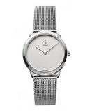 Calvin Klein Minimal White Dial Silver Mesh Bracelet Watch for Women - K3M2212Y Buy Now By Calvin Klein